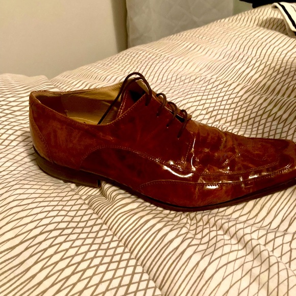 Brown Leather Italian Oxfords - Picture 4 of 4